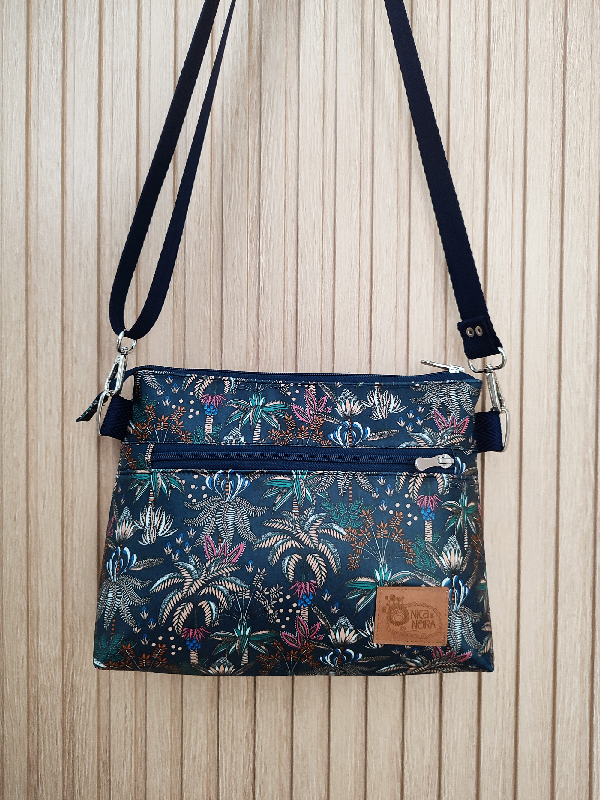 Bolso doble cremallera Palmeras