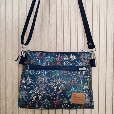 Bolso doble cremallera Palmeras